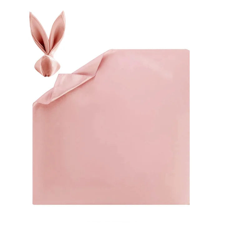 Serviettes en Satin pêche