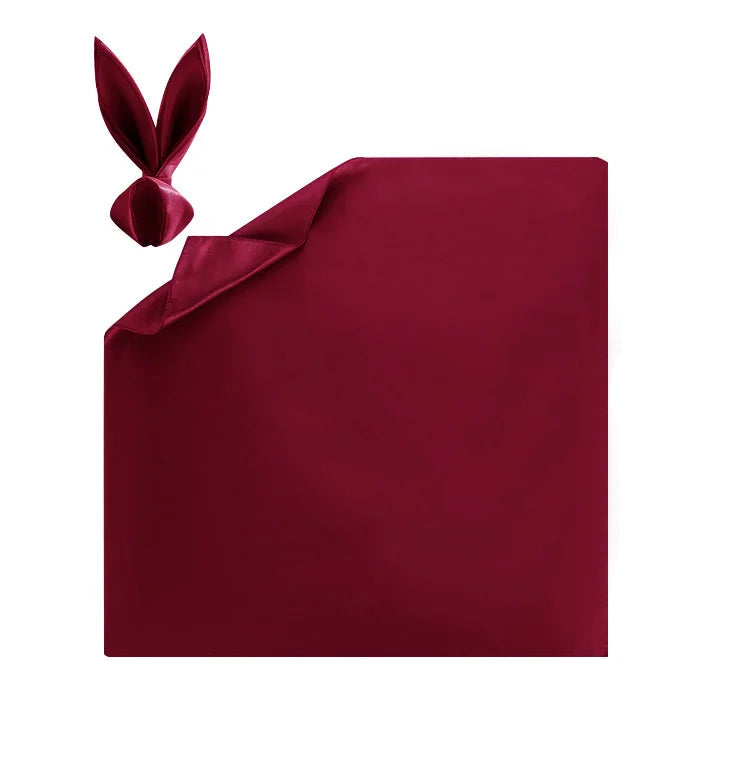 Serviettes en Satin vin rouge